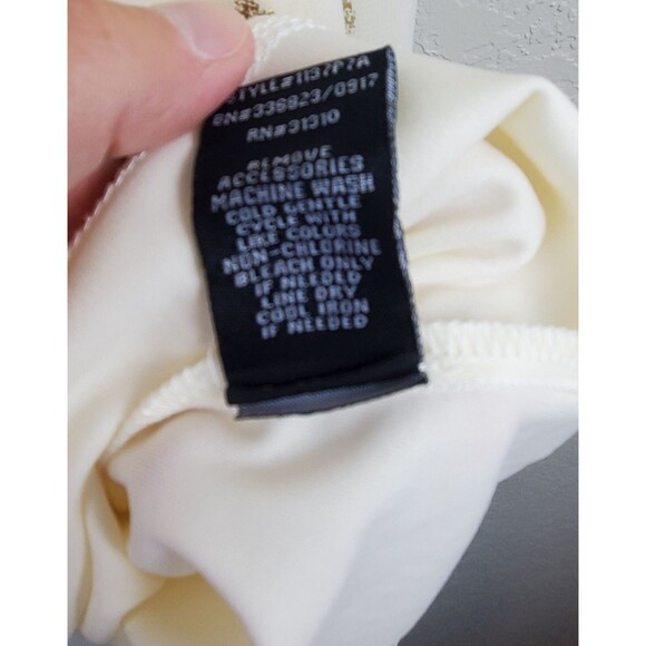 By & By Women's Medium Cream & Gold Dress Cutout Back Removable Waist Tie - Picture 6 of 10